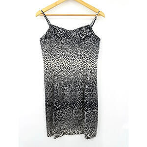 Ann Taylor LOFT Women's Sz 4 Strappy Mini Polka Dot Navy Blue Dress